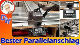Parallel stop circular saw with guide rail digital display absolutely stable and precisely adjust...