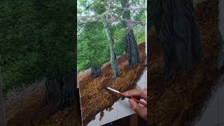 How To Paint Trees, Trunk, Bark, Roots And Leaves