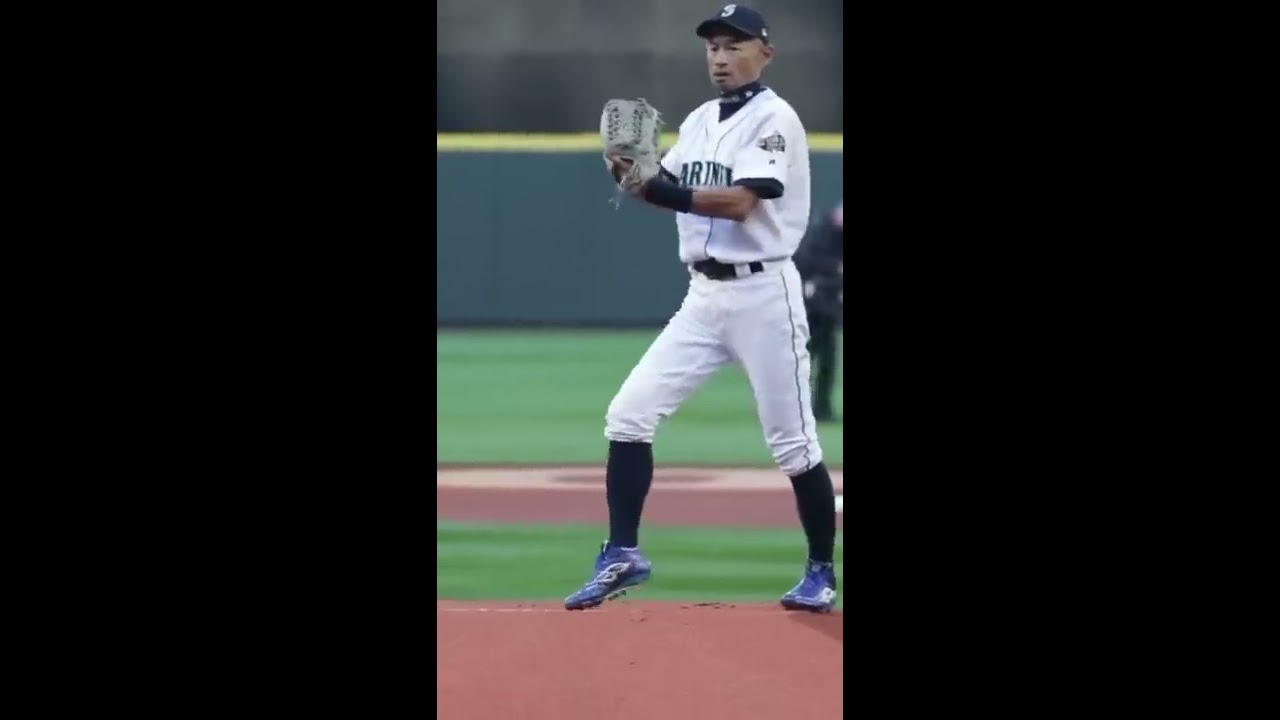 48 Year Old Ichiro Suzuki Throws 94 Mph First Pitch At Mariners Game 