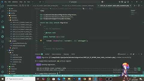 Penggunan Migration dan seeder