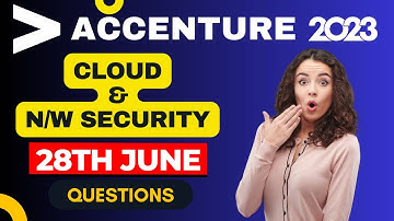 12 Aug : Network Security & Cloud Computing Question : Accenture Cognitive Assessment 2023