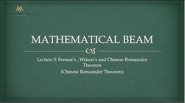 Lecture 5: Fermat