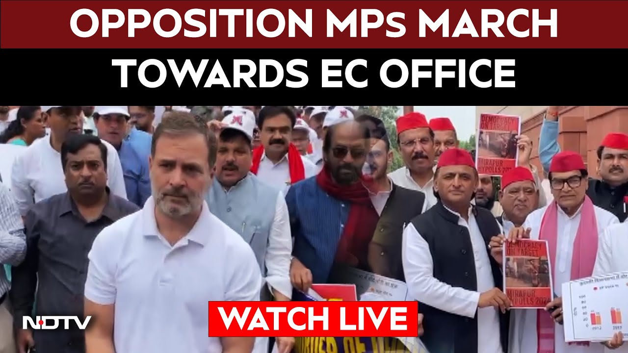 Opposition Protest LIVE: Opposition's Protest March To Election Commission From Parliament