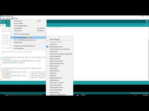 Lesson no 1. serial port configuration and Arduino board testing.