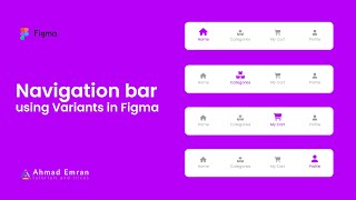 How to create Navigation bar in Figma using Variants | Speed Art Tutorial | Figma | UI Design