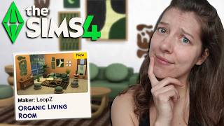 The Sims 4 Marketplace Organic Living Room by LoopZ Maker Pack Review | OhcluckGames