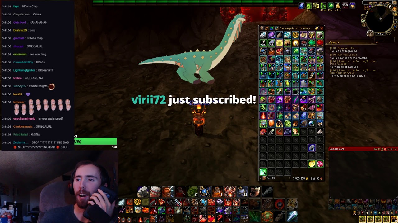 Asmongold Calls Dad After Being Donated $4000 Dollars - World of Warcraft - YouTube