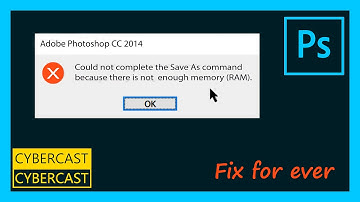 Photoshop could not save - because there is not enough memory (RAM) | Fix Error | Cybercast