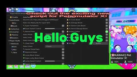 Pet Simulator X Script (pastebin)