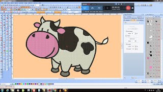 Preview Desain Sapi 'COW'  #bordir #bordirkomputer #embroidery #design