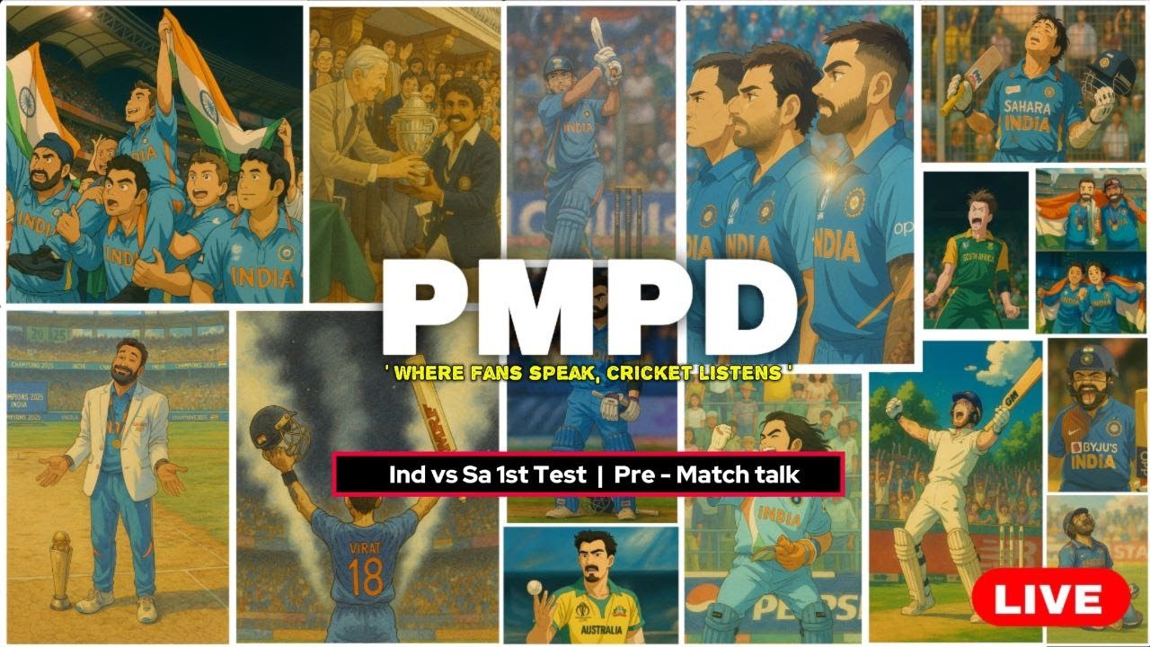 IND vs SA 1st Test 2025|PMPD Live|Pre-Match Public Discussion| 