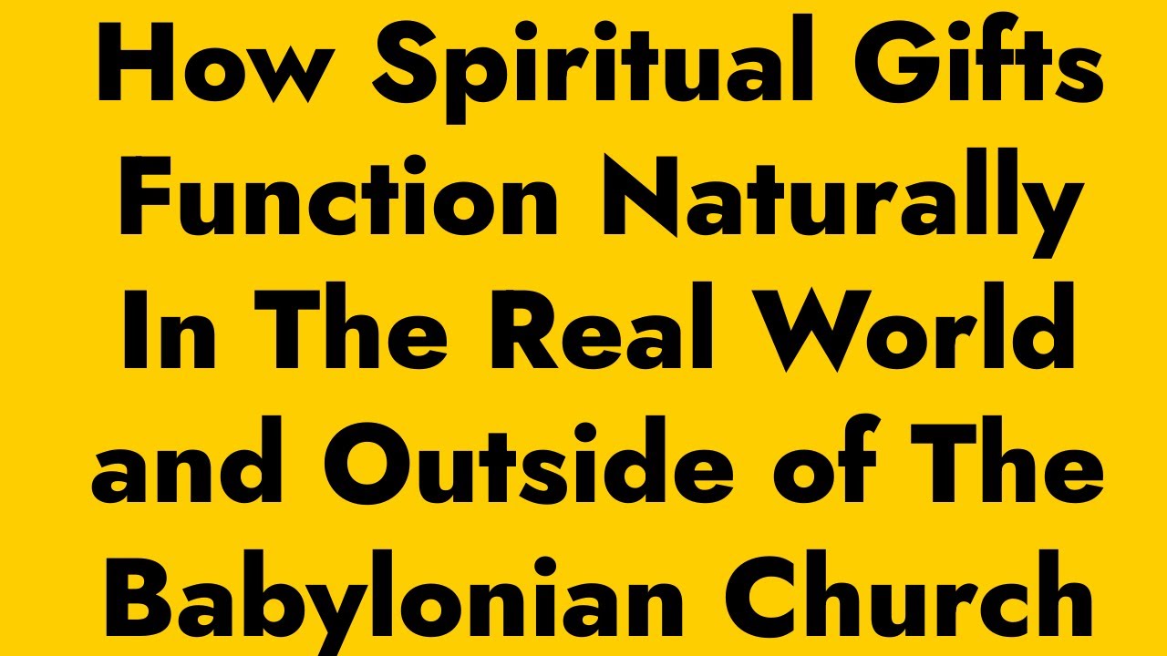 Spiritual Gifts Are Not To Be Suppressed By An Institutional Church System