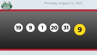 Lucky for Life Drawing For 08/12/2021 screenshot 5