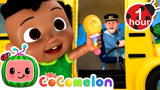The School Bus Wheels Go Round and Round  | Cocomelon | 🔤 Moonbug Subtitles 🔤 | Learning Videos