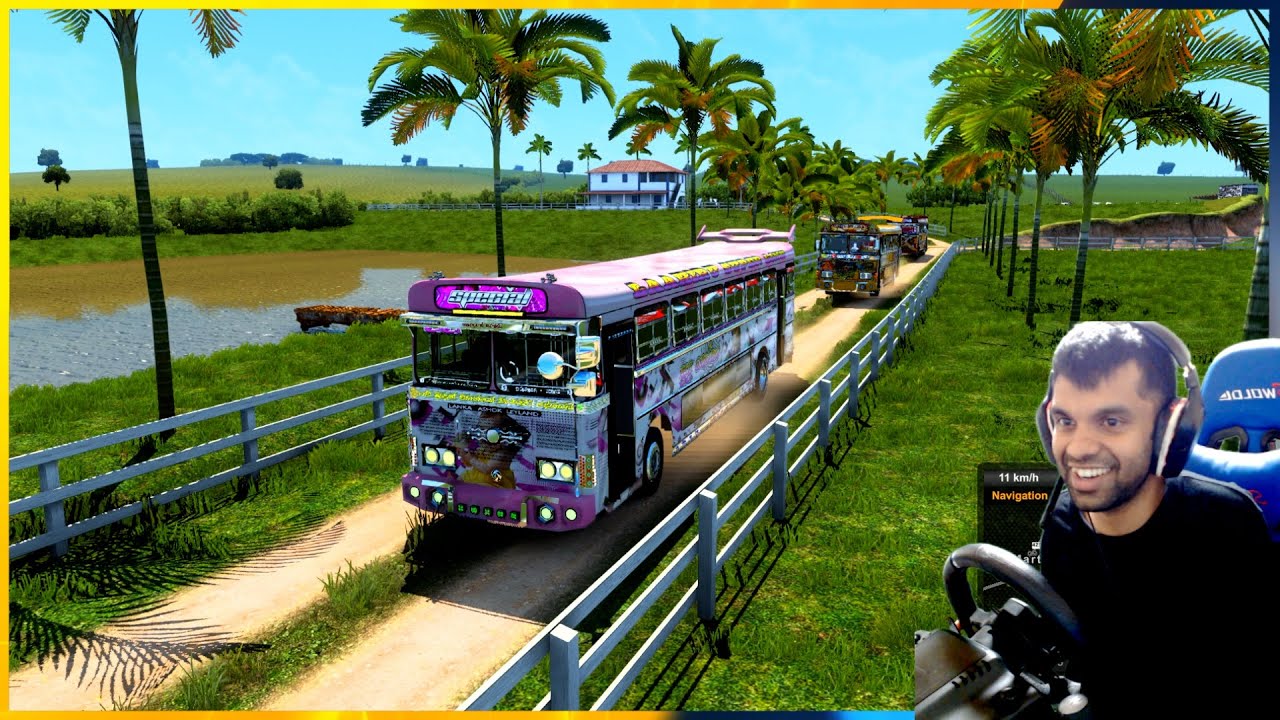 බස් ඩයිවර්ල මරාගත්ත දරුණුම රේස් එකක් මේක |Ets2 multiplayer convoy #eurotrucksimulator2 #laahiru