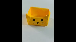 How to make paper box || How to make paper box easy || How to make paper box origami ||cat paper box