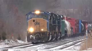 Eastbound CSX Mixed Freight Q-438 at Contractors Rd. 12/4/18