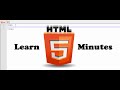 Learn HTML in 5 Minutes