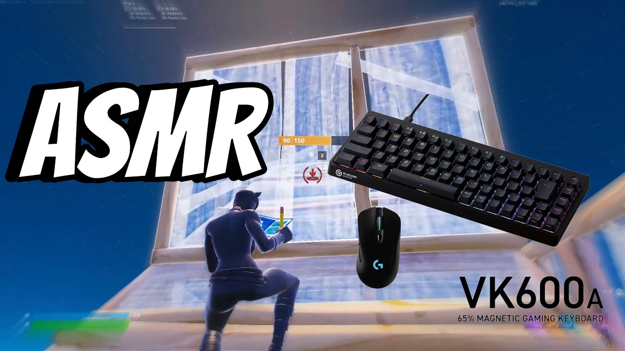 【ASMR】elecom VK600A ASMR Chill free build Fortnite (240Fps) #12 - YouTube