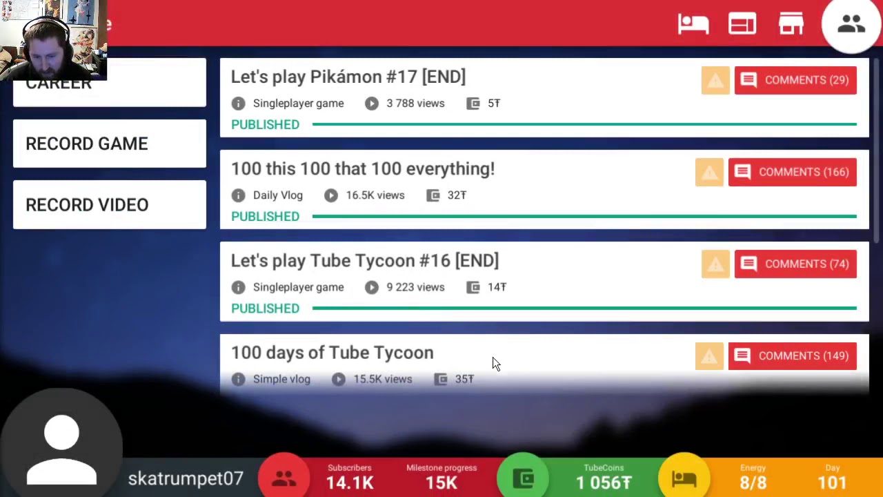 Tube Tycoon [Full Release] Ep. 11 - We Got The 15k Sub Milestone