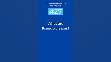 What are Pseudo classes | Pseudo Selectors | CSS Interview Questions and Answers Part- 27 #shorts