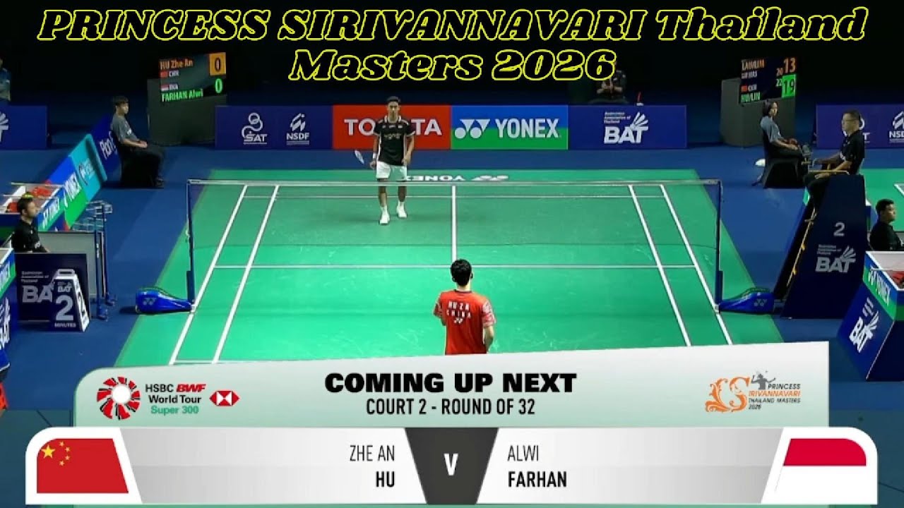 Alwi Farhan vs Hu Zhe An | Round of 32 Men's Singles Thailand Masters 2026 | Badminton Highlights