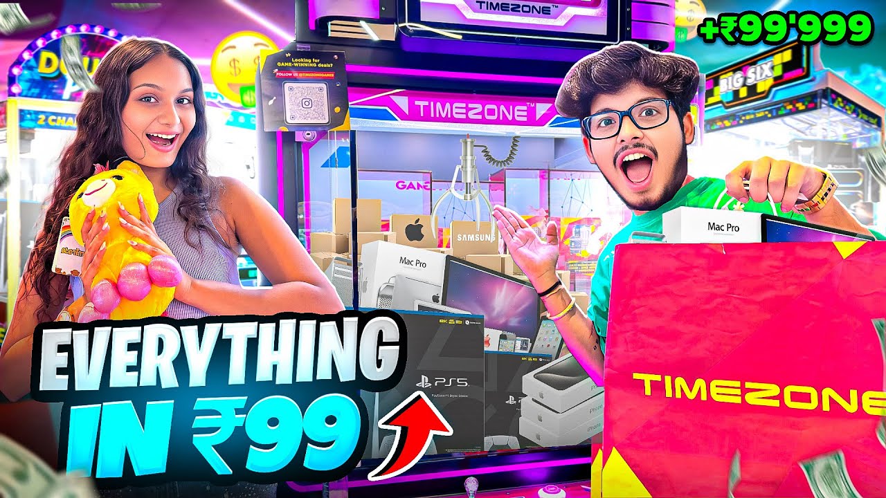 We Won Grand Prize🏆 in ARCADE Timezone in 99₹  | Jash & Nidhi Crazy Moments 🤣💕- Jash dhoka vlogs