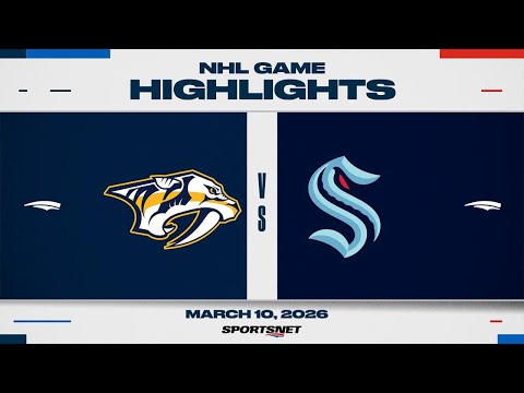 NHL Highlights | Predators vs. Kraken - March 10, 2026 thumbnail