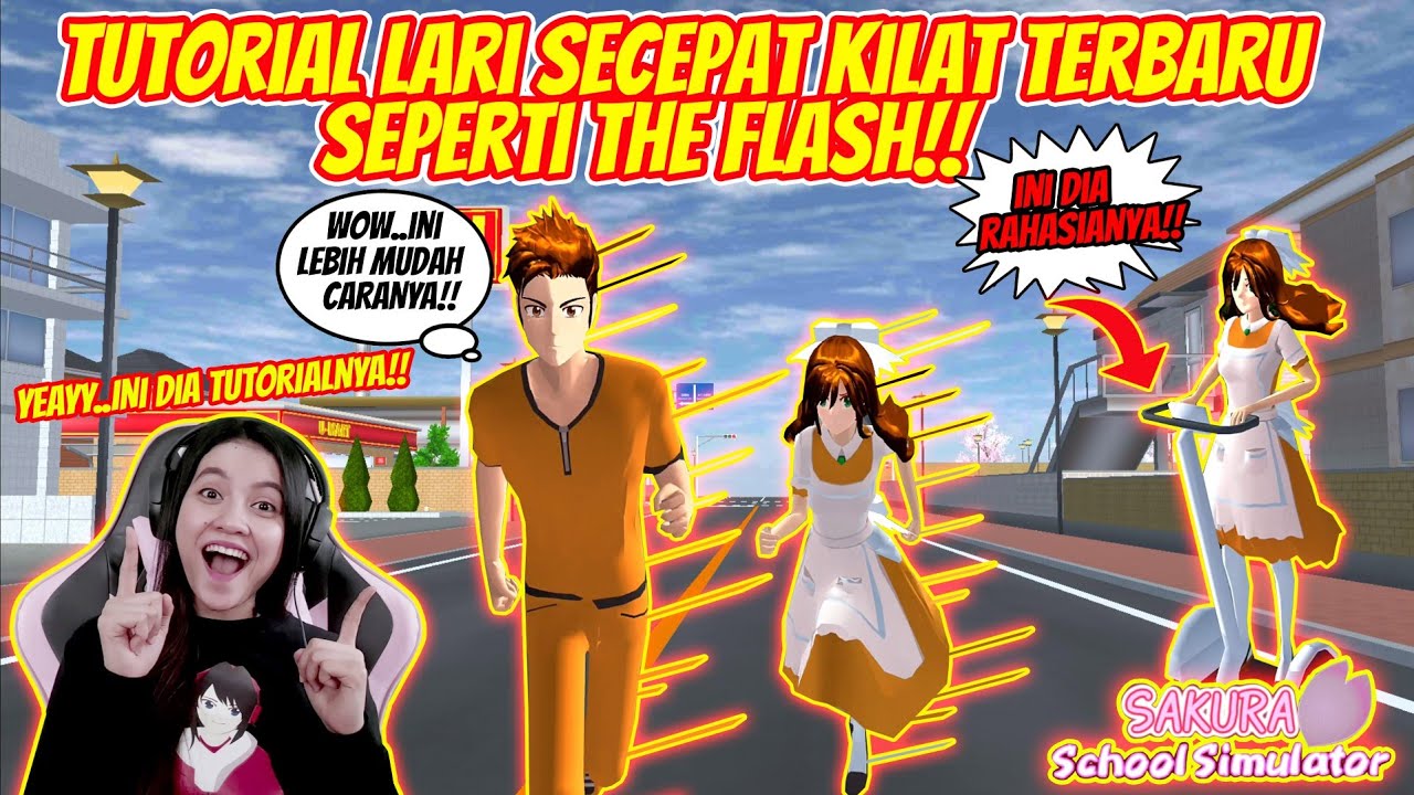 CARA/TUTORIAL LARI SECEPAT KILAT TERBARU!! GAMPANG GAK RIBET!! SAKURA SCHOOL SIMULATOR - PART 105