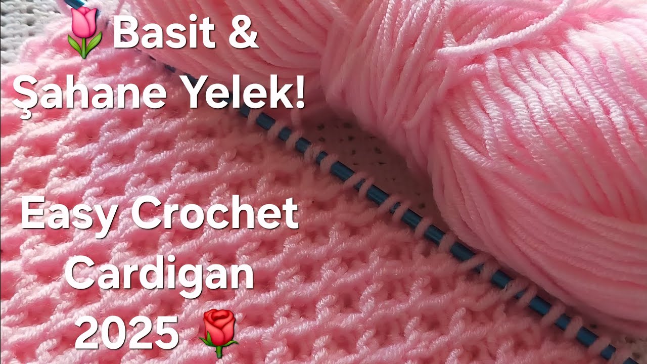 Простой жилет 🌷 изумительный жилет с двумя спицами, кардиган, детский жилет, модели свитеров спицами