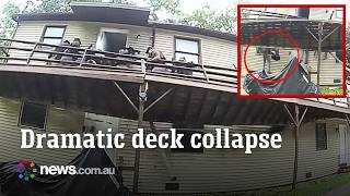 Deck collapses on US marshals Mid-Raid