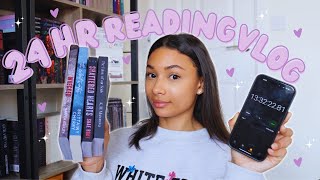 24 hour reading challenge ☁✨ staying up all night! *spoiler free reading vlog*