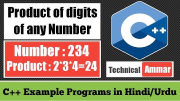 C++ Program to Calculate Product of Digits of a Number | C++ Example Programs #38