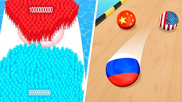 Count Masters VS  Marble Run 3D - All Level Gameplay Android,iOS - NEW BIG APK UPDATE