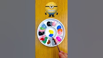 Mix colors DESPICABLE ME 4 characters so funny. #tiktok #shorts #short #colormixing #satisfying #art