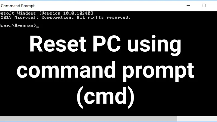 How to reset PC using command prompt windows 10 2020