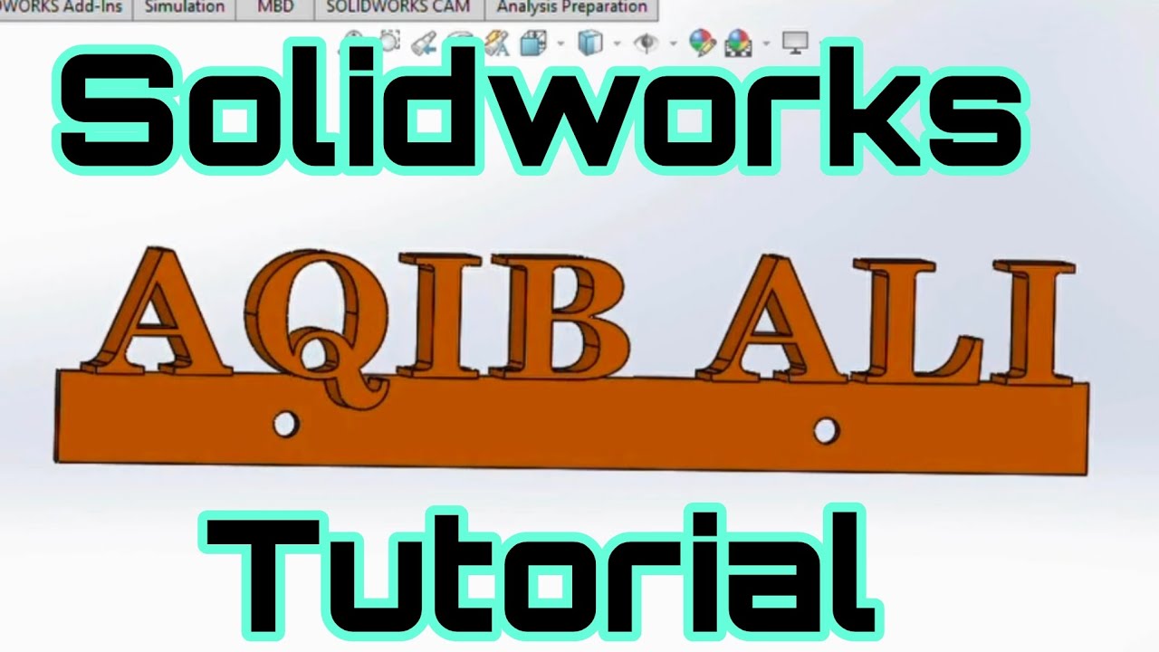 Text Label Solidworks Solidworks Text Tutorial | How to make Text Logo in Solidworks - YouTube
