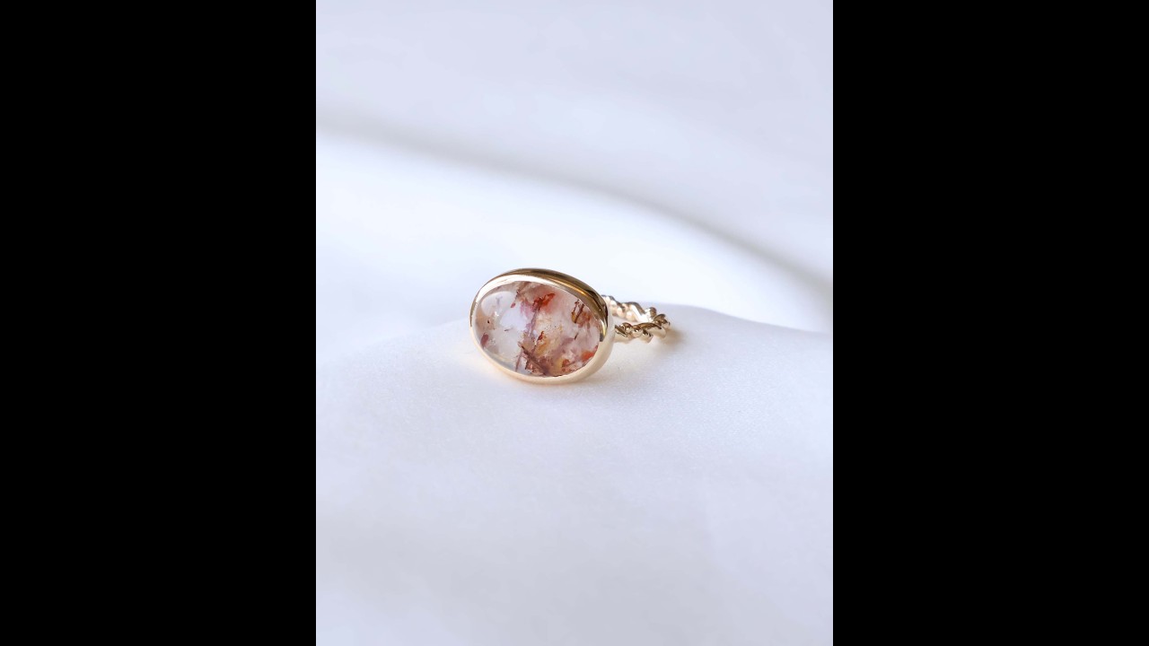 【リョウタ】ルチル Limonite Rutile in Quartz Ring #16 | AYA KIYOSH