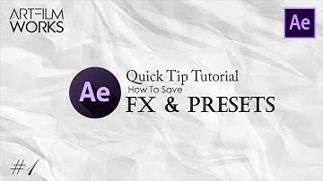 After Effects CC Hindi Tutorial | Quick Tip | How To Save FX & Presets (Hindi Tutorial)