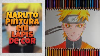 Naruto anime desenhando com lápis