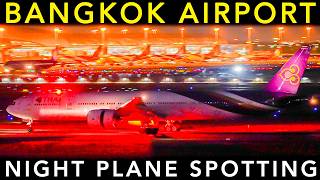 ✈️ 20 LATE NIGHT TAKEOFFS & LANDINGS 🇹🇭 Bangkok Suvarnabhumi Airport Plane Spotting [BKK/VTBS]