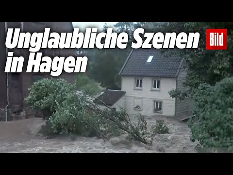 Hochwasser in NRW: Wassermassen verwüsten Hagen (heftige Bilder!)