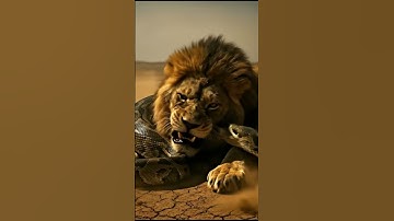 Who Will Win? Brutal Battle of Lion vs Python in the Wild 勝つのは誰だ？누가 이길까?#lion #python #viral