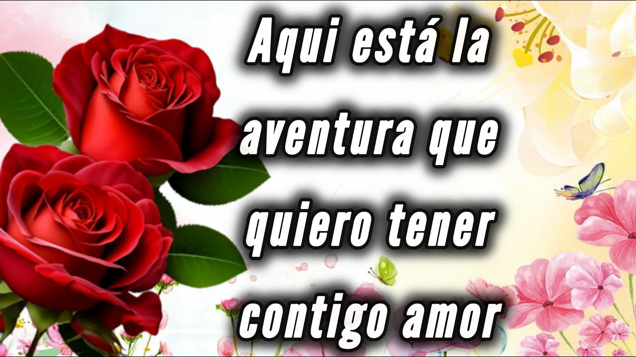 Aqui está la aventura que quiero tener contigo amor