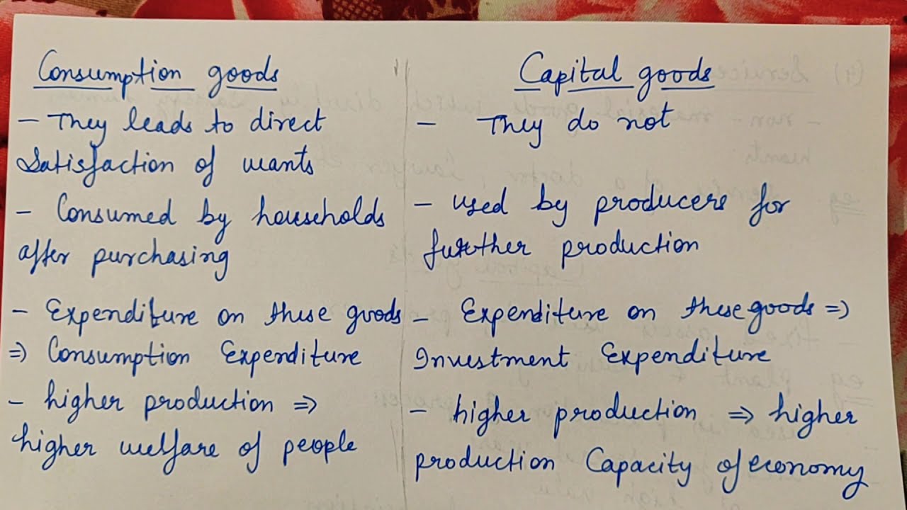 Difference Between Consumption Consumer Goods And Capital Goods class Difference Between Consumption Consumer Goods And Capital Goods class