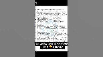 CTEVT English MCQ | DIPLOMA IN HEALTH SCIENCE..#ctevt #ctevtexam #english #englishgrammar