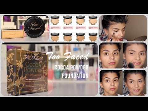 cocoa powder foundation too faced swatches