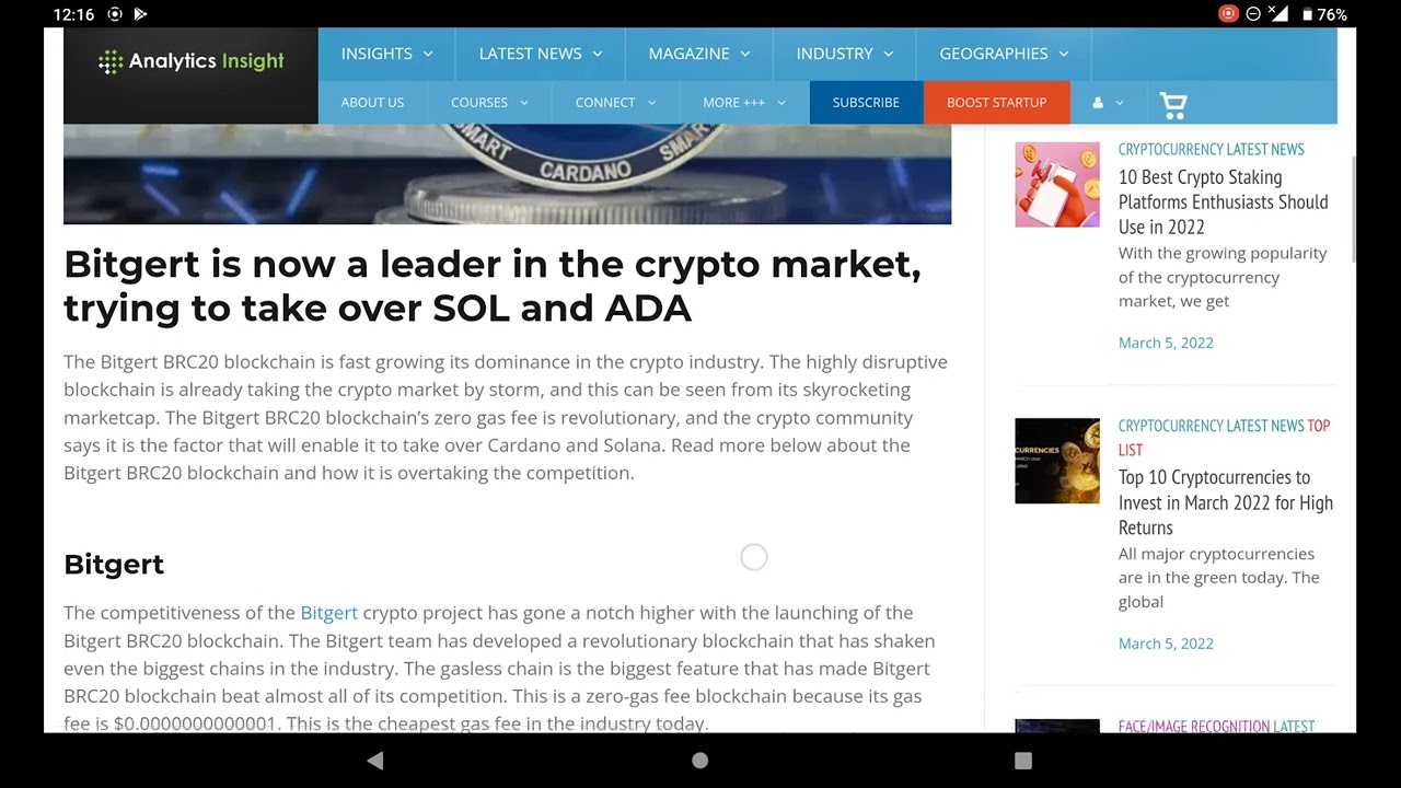 bitrise bitgert brc20 block chain fastest 100000tps 