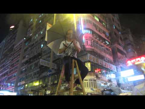 廖偉棠《舊路》於彌敦道2014.10.1