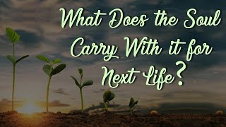 What Does the Soul Carry With it for Next Life?